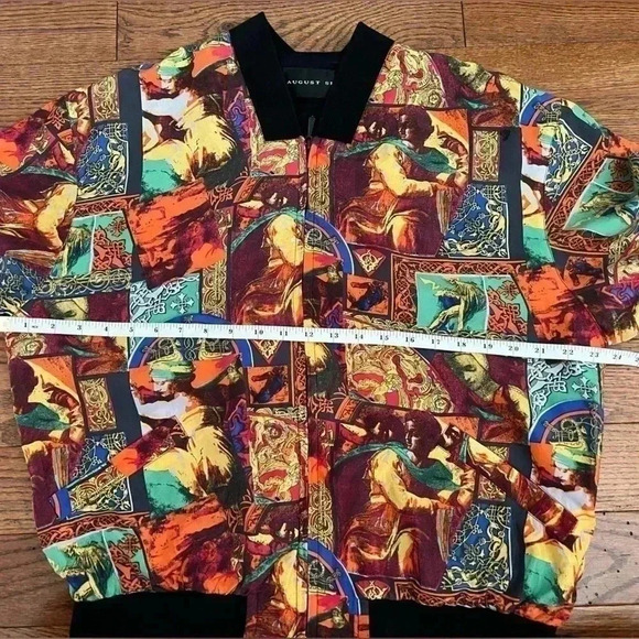 Vintage August Silk Jacket Sz L - Picture 3 of 6